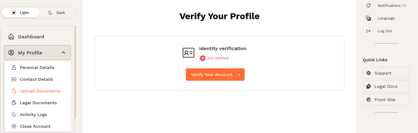 Verification Start Button